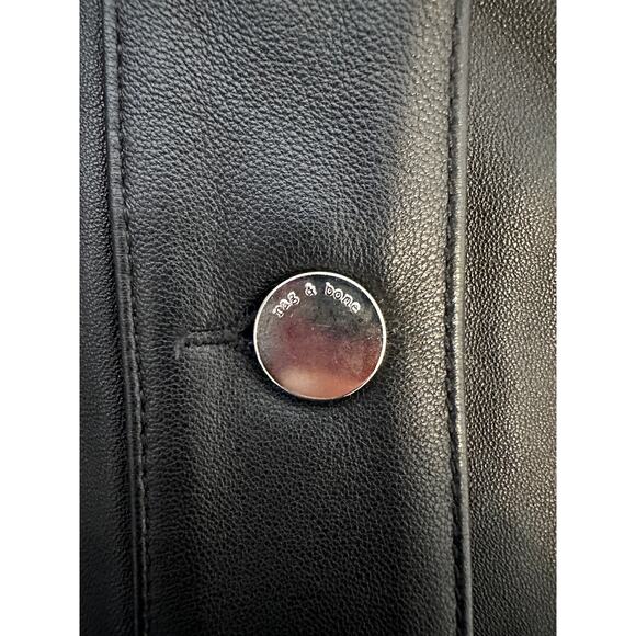 Rag & Bone Rosie Black Leather Mini Skirt Size 4 - Picture 7 of 9